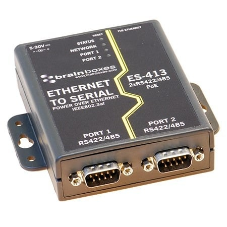 2 RS422/485 serial ports