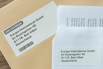 Many different label sizes to choose from