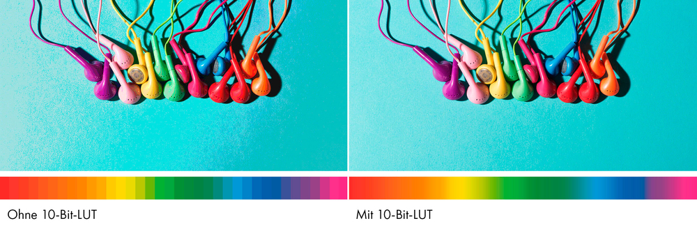 10-Bit-LUT zur präzisen Farbsteuerung