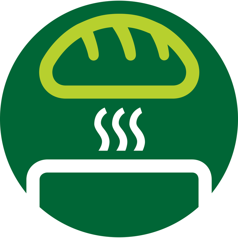 Integrierter Brötchenaufsatz zum Aufbacken von Brötchen oder Gebäck