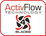 4 bıçaklı Activflow teknolojisi