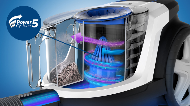 Mit PowerCyclone 5 wird die Saugleistung länger gewährleistet