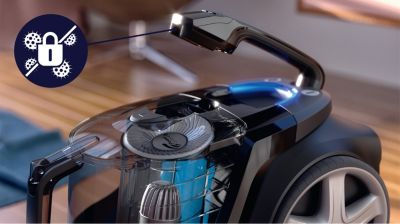 Allergy Lock cattura la polvere all'interno per un elevato livello di igiene