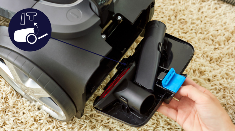 Geïntegreerde accessoires, eenvoudig opgeruimd