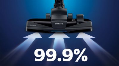 Cattura il 99,9% della polvere*** per offrire prestazioni di pulizia elevate