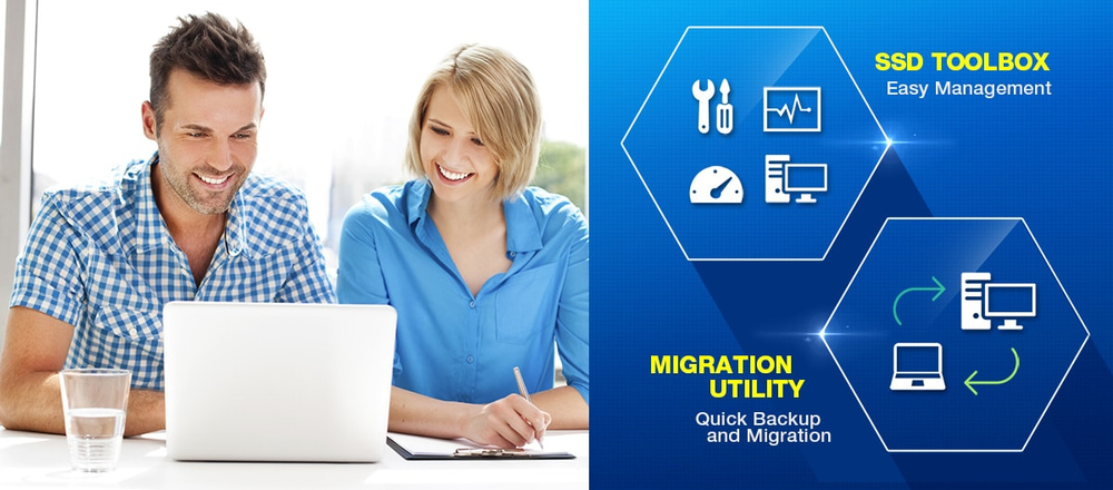 Özel yazılım; SSD Toolbox and Migration Utility