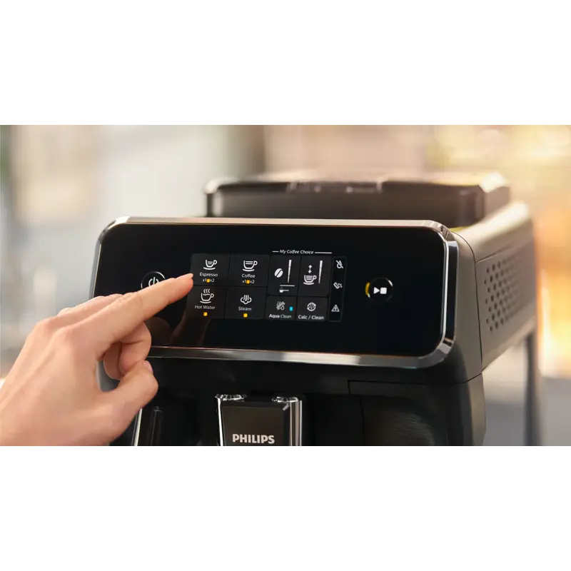 Einfache Auswahl des Kaffees über intuitives Touchdisplay