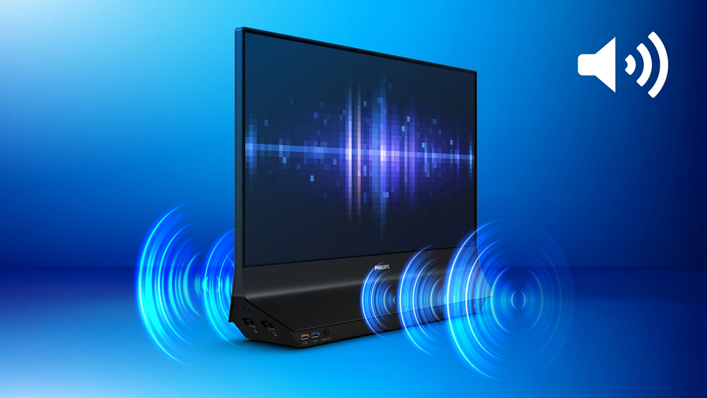 Built-in stereo speakers for multimedia