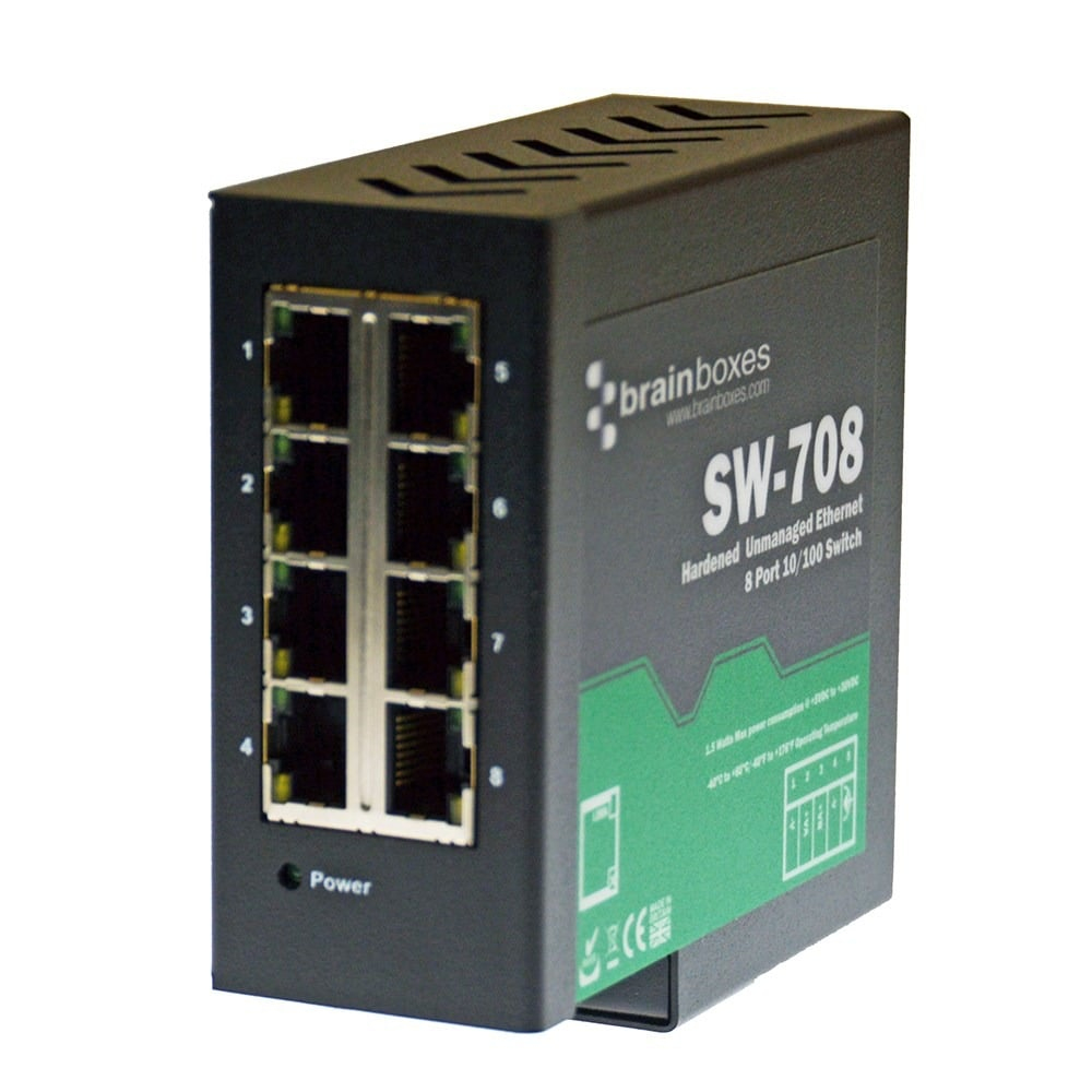 8x 10/100 Mpbs ports