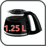 1,25 L kahve kapasitesi