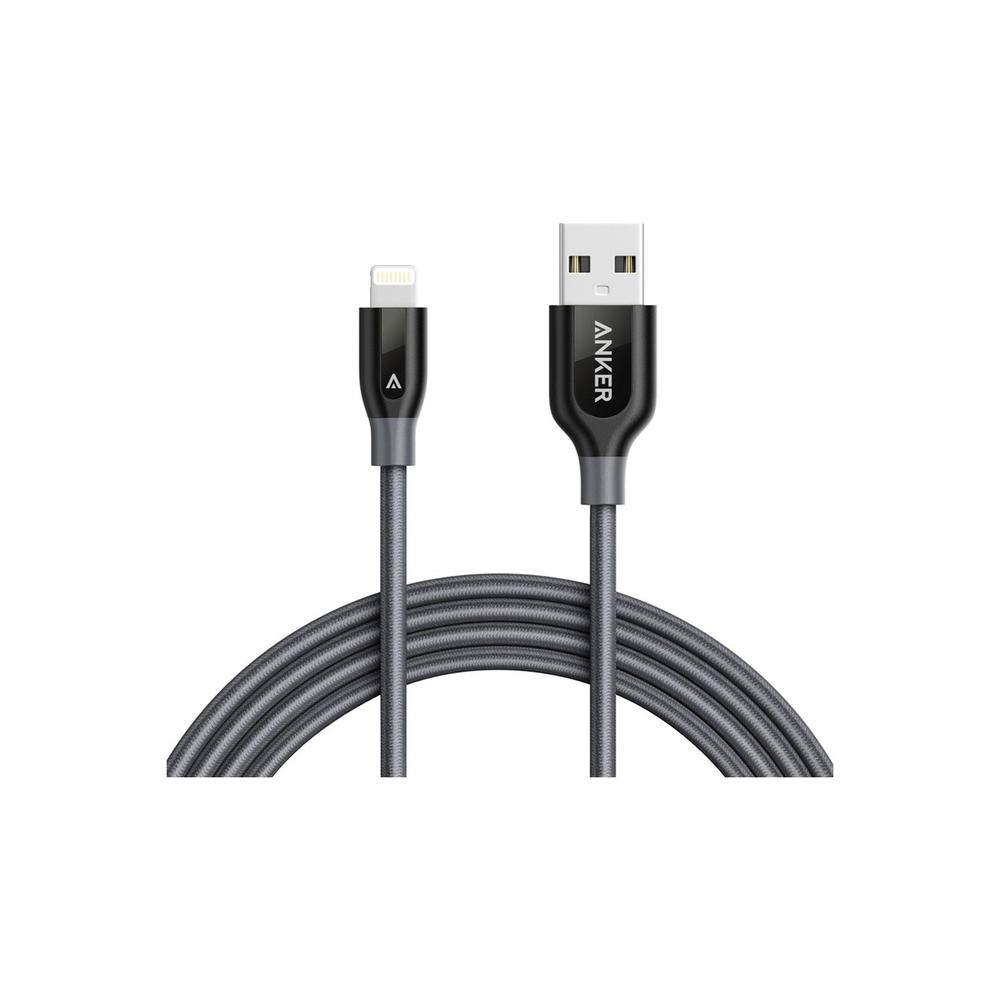 Anker PowerLine+ Lightning 1.8 Metre Örgülü Apple Lisanslı iPhone iPad Kablo - Gri