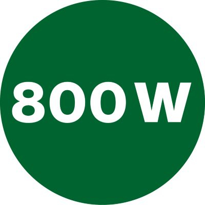 Kraftfull 800 W motor