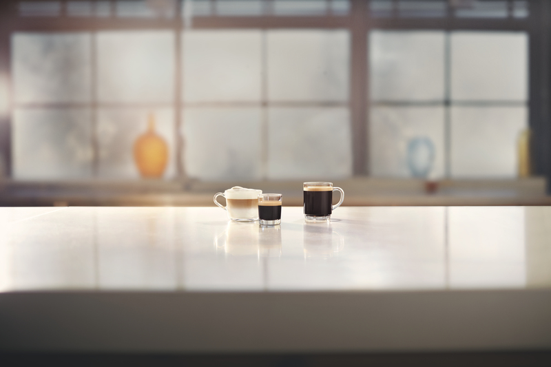 Tre kaffedrycker inom räckhåll