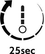 Aufheizphase Von 25 Sekunden