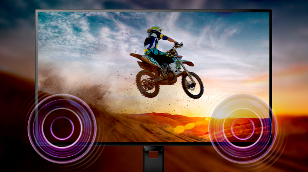 Built-in stereo speakers for multimedia