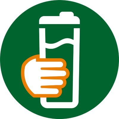 Flaschenzubehör für unterwegs mit Füllstandmarkierungen