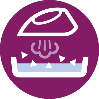 Contenitore Calc-Clean incluso: nessuna cartuccia né costi aggiuntivi