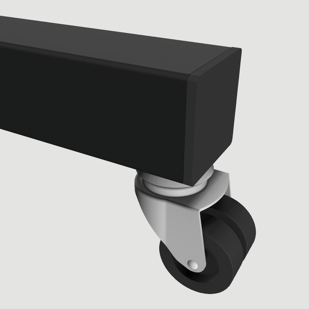 Double-castor mobile stand