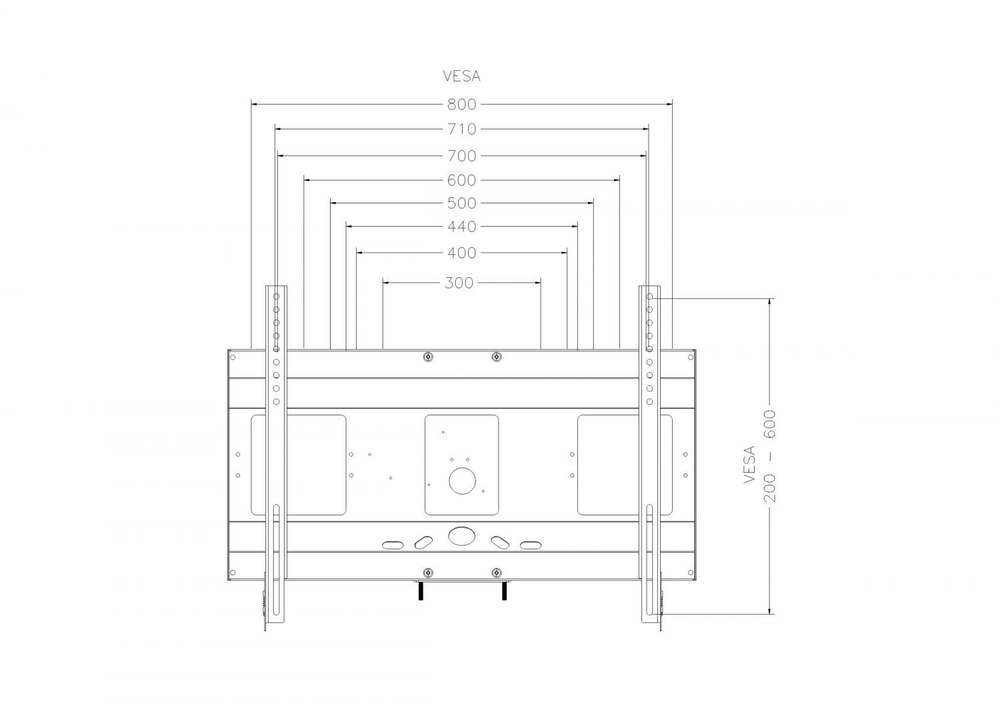 Display mount for 42" to 100" displays