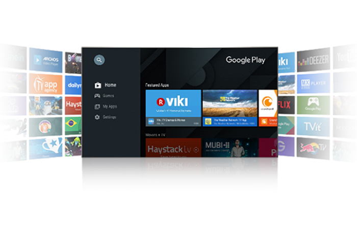 Google Play Store. The apps you love, now on your TV!