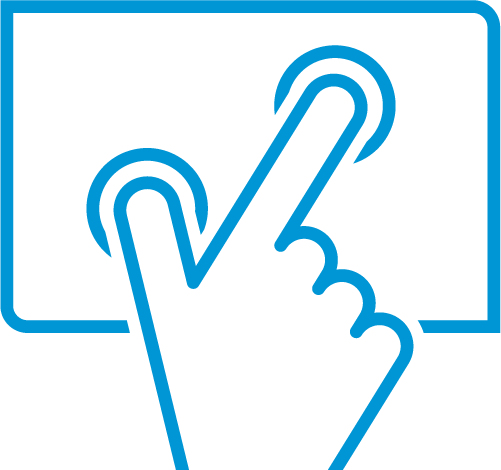 HP Imagepad with multi-touch gesture