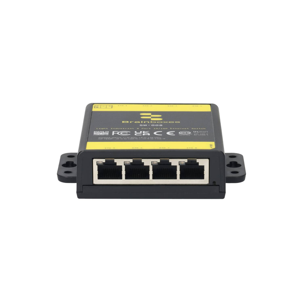 8x 10/100 Mpbs ports