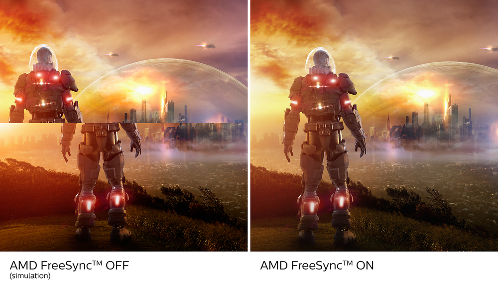 Störungsfreies Spieleerlebnis dank AMD FreeSync™ Technologie