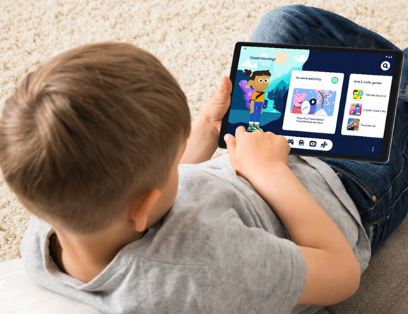 Easy sharing with curated content for kids