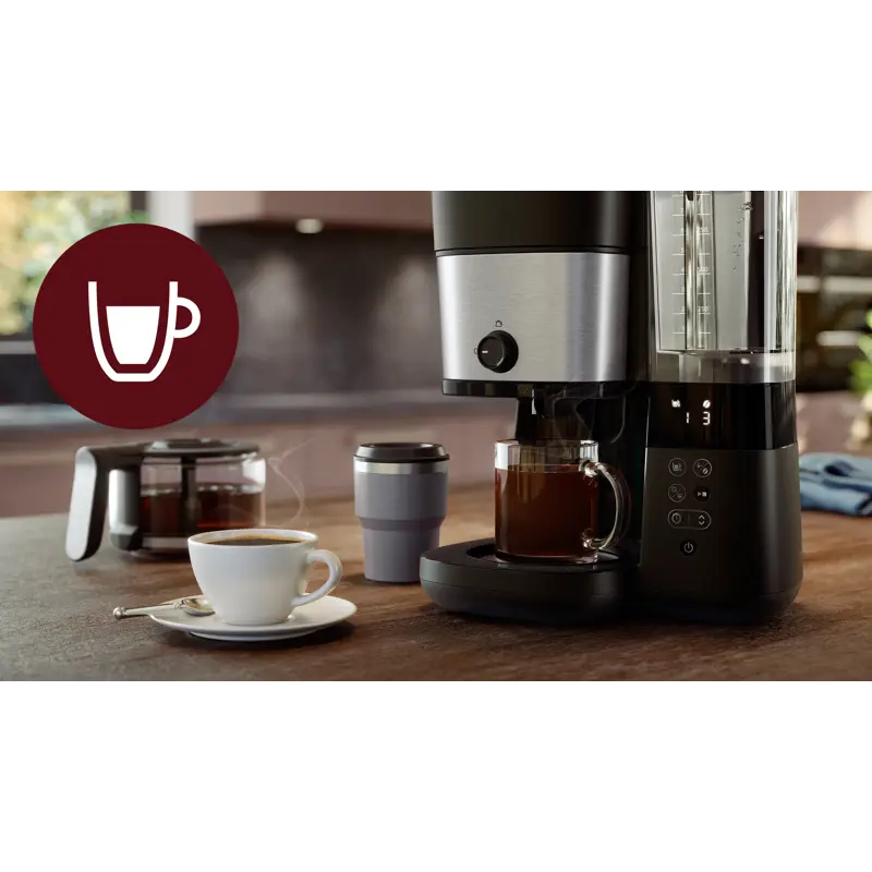 Mit der All-in-1 Brew können Sie Kaffee in einer Kanne, Tasse* oder einem Becher* bzw. Trinkbecher** zubereiten