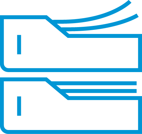Print at high volumes with dual-tray capacity