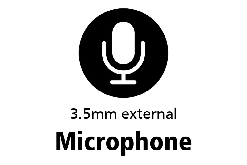 3,5-mm-Eingang für externes Mikrofon