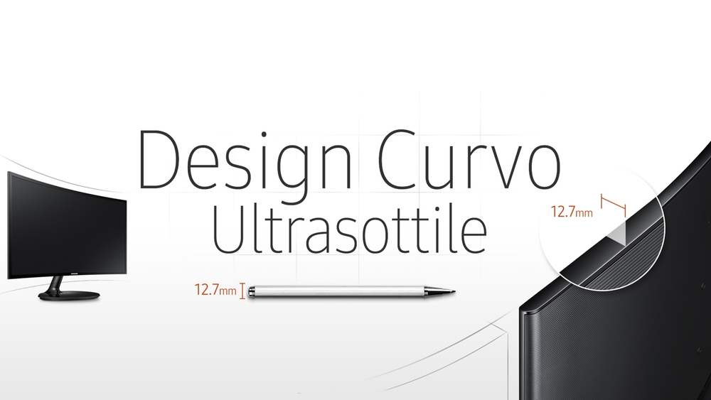 Schermo curvo ultrasottile dal design elegante