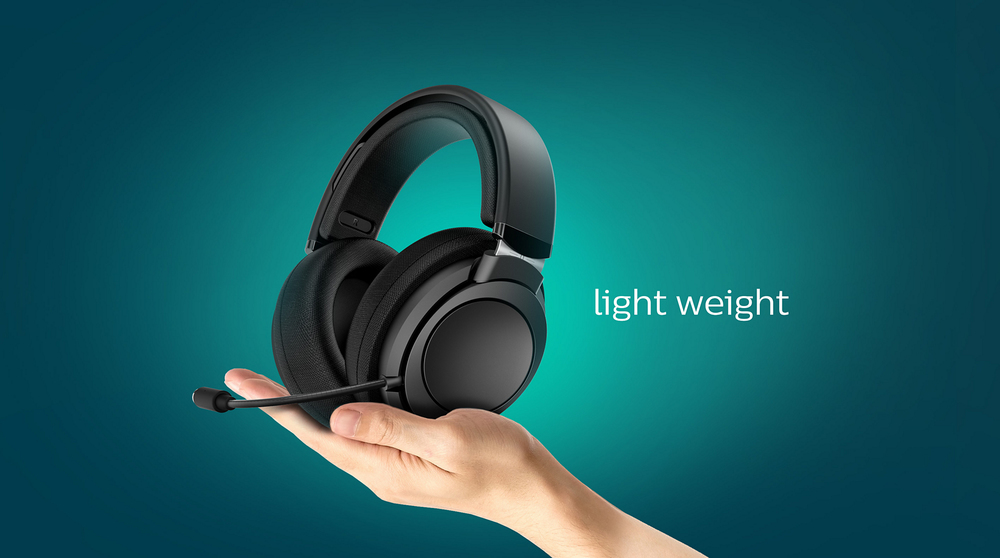 Lightweight over-ear design for long-wearing comfort