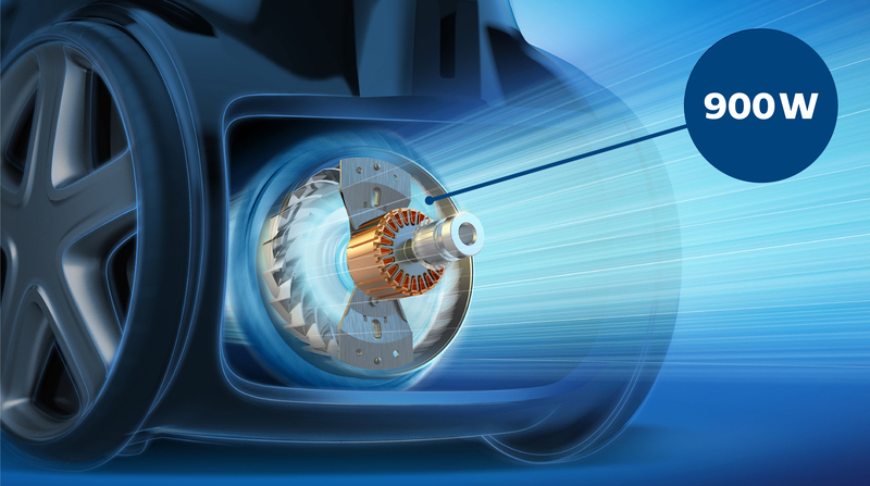 Motore da 900W, aspirazione potente