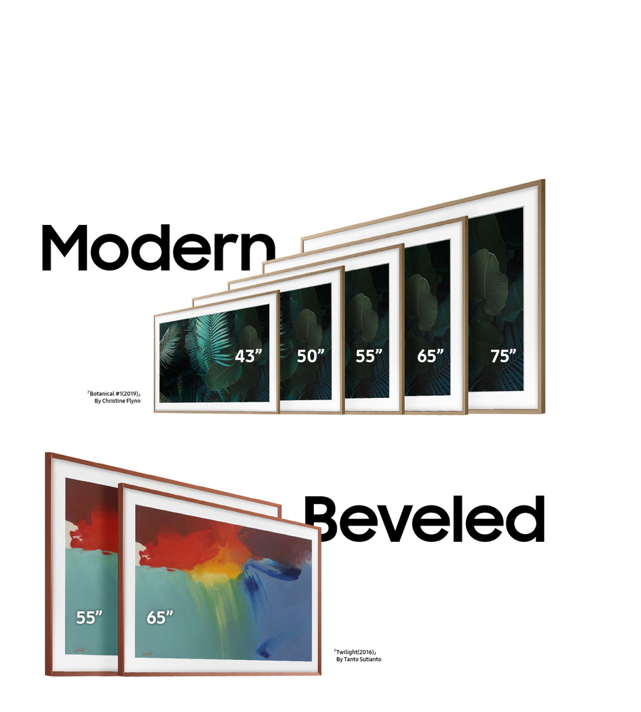 Met welke maten is de lijst van The Frame compatibel?