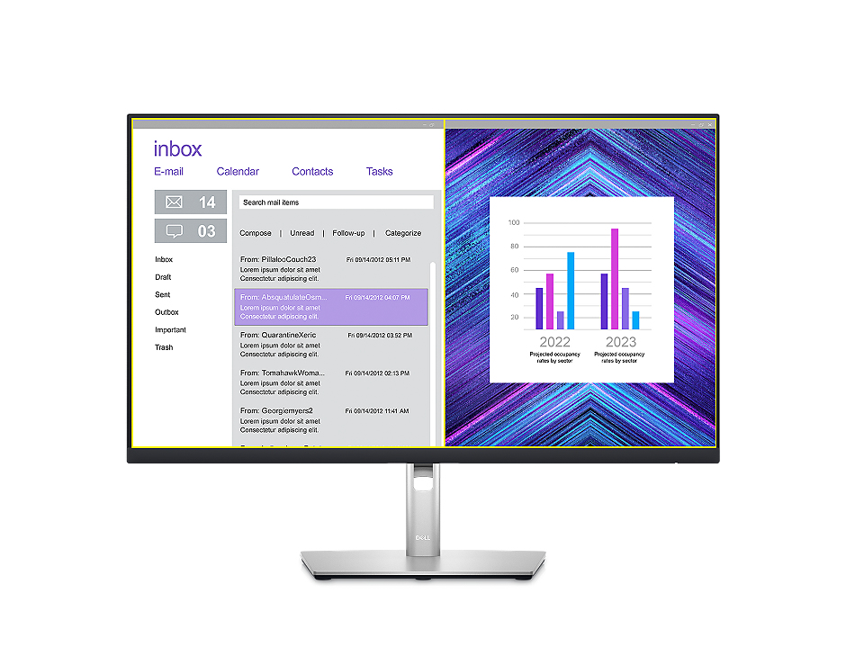 Erweitertes Multitasking mit Dell Display Manager
