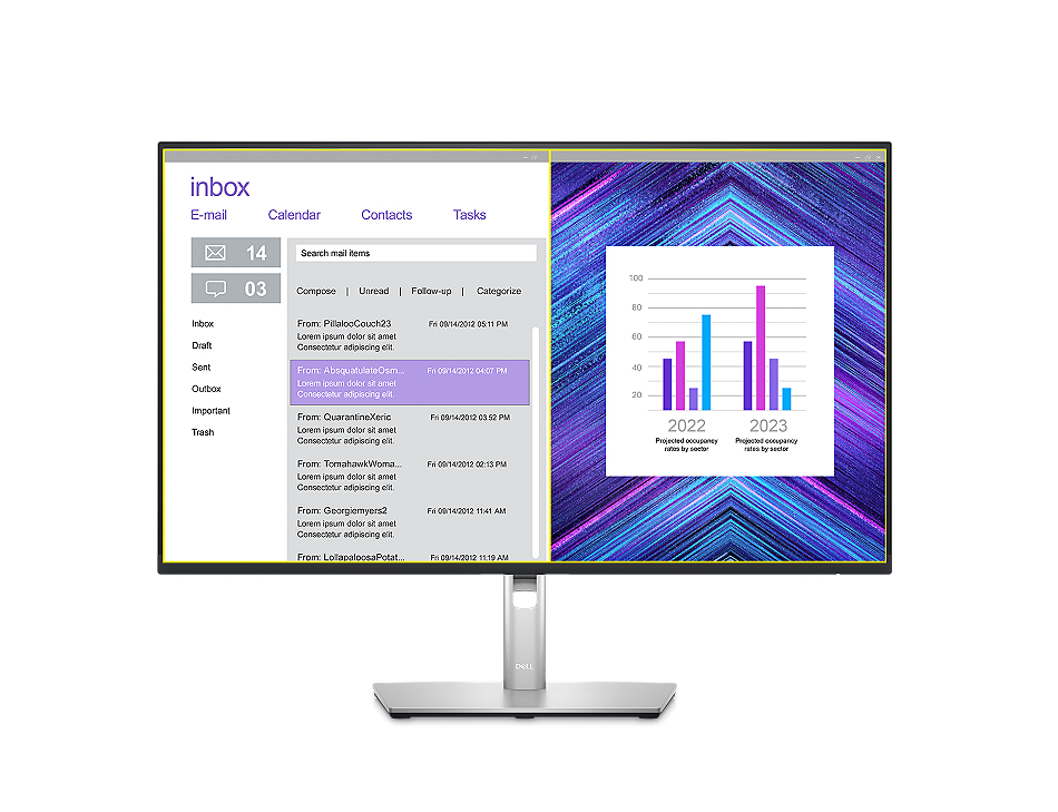 Erweitertes Multitasking mit Dell Display Manager