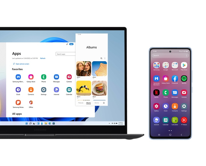 Nutze die Apps deines Galaxy A53 5G auf deinem PC