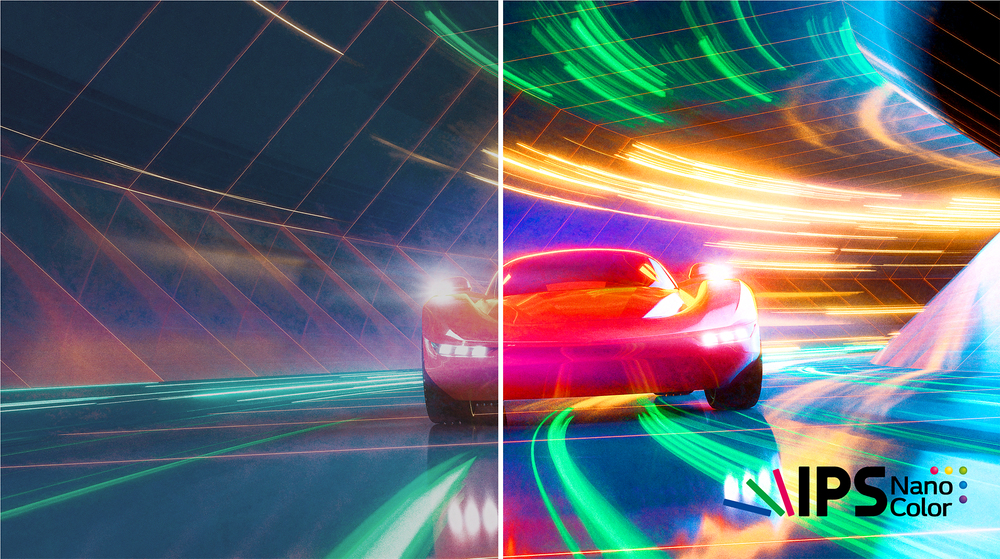IPS Nano Color-technologie verhoogt het gamma voor levendige beelden