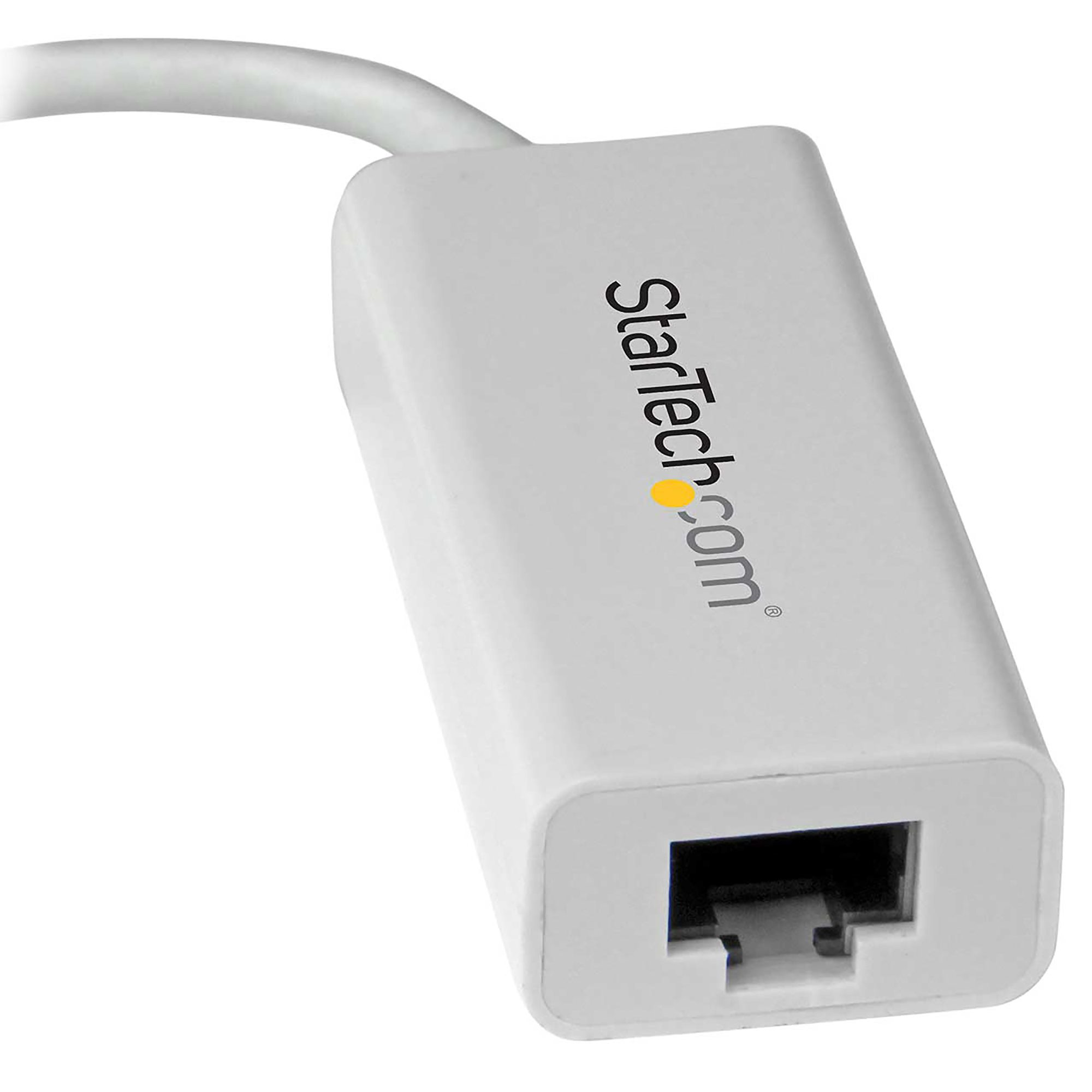 StarTech.com USB-C to Gigabit Ethernet Adapter, White, Thunderbolt 3 Compatible, Windows & Mac, RJ45 LAN Network Converter – image 2