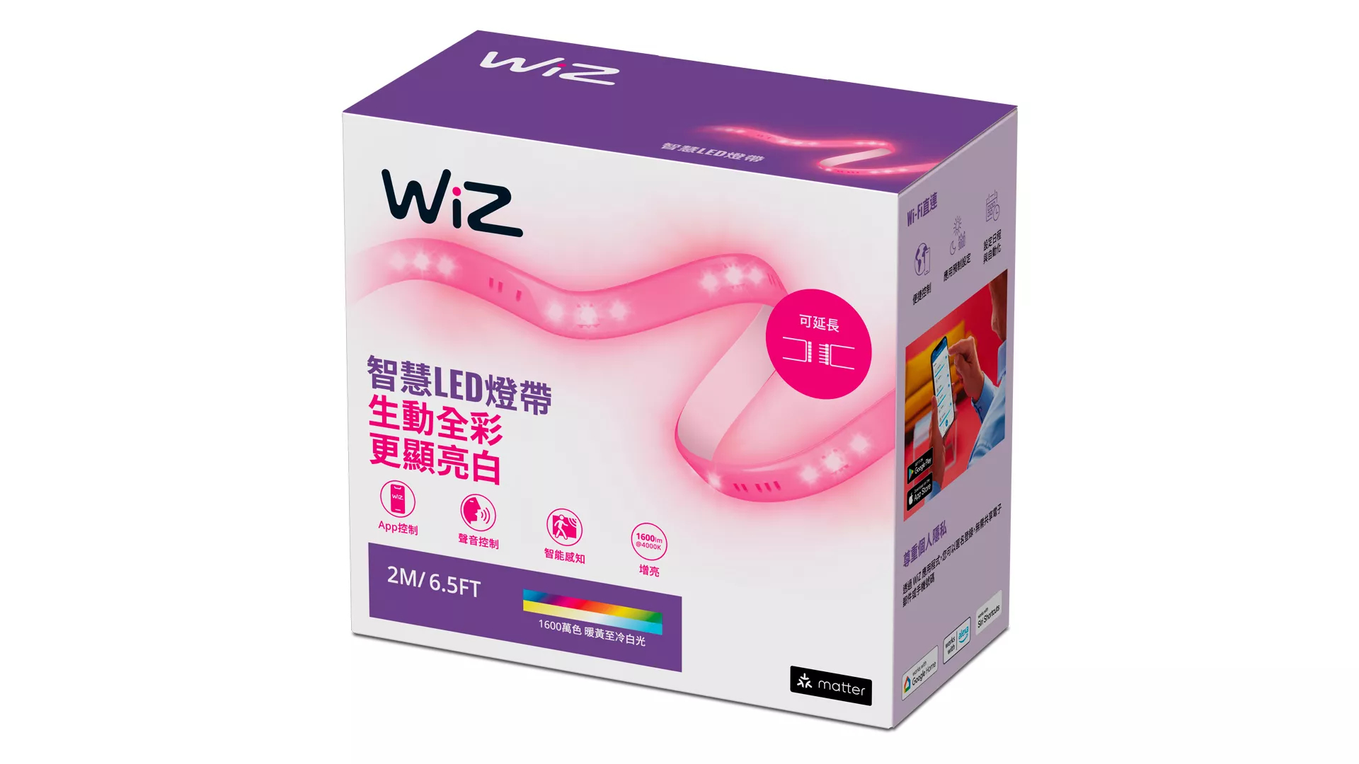 WiZ 8719514553644 smart lighting Smart strip light Wi-Fi/Bluetooth – image 2