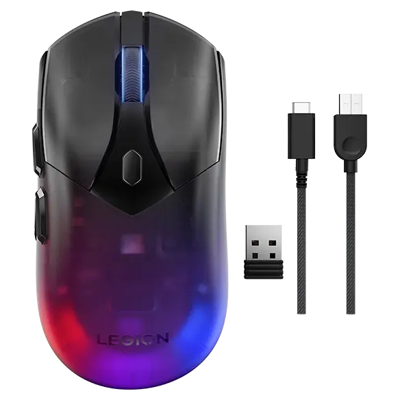 Lenovo Legion M410 mouse Gaming Ambidestro RF Wireless USB Type-C Ottico 16000 DPI