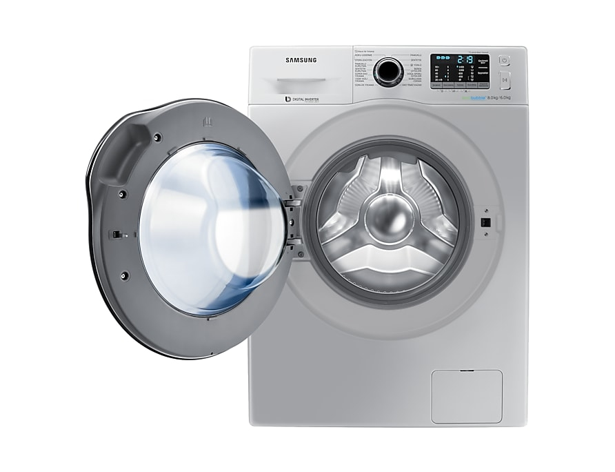 Samsung WD80J5B10AS/AH washer dryer Freestanding Front-load Silver – image 4