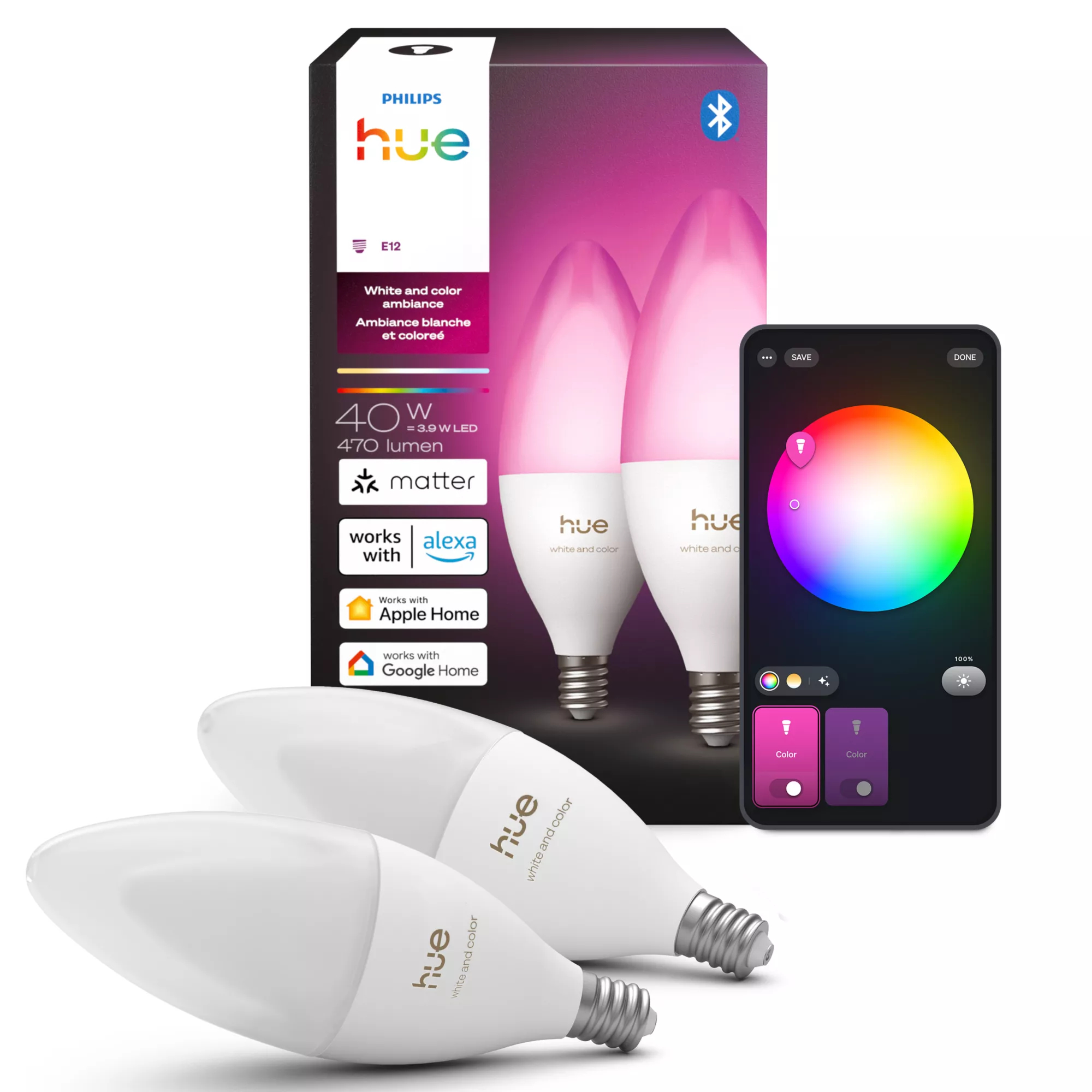 Philips by Signify Philips Hue White and colour ambience 046677608606 smart lighting Bluetooth/Zigbee – image 3