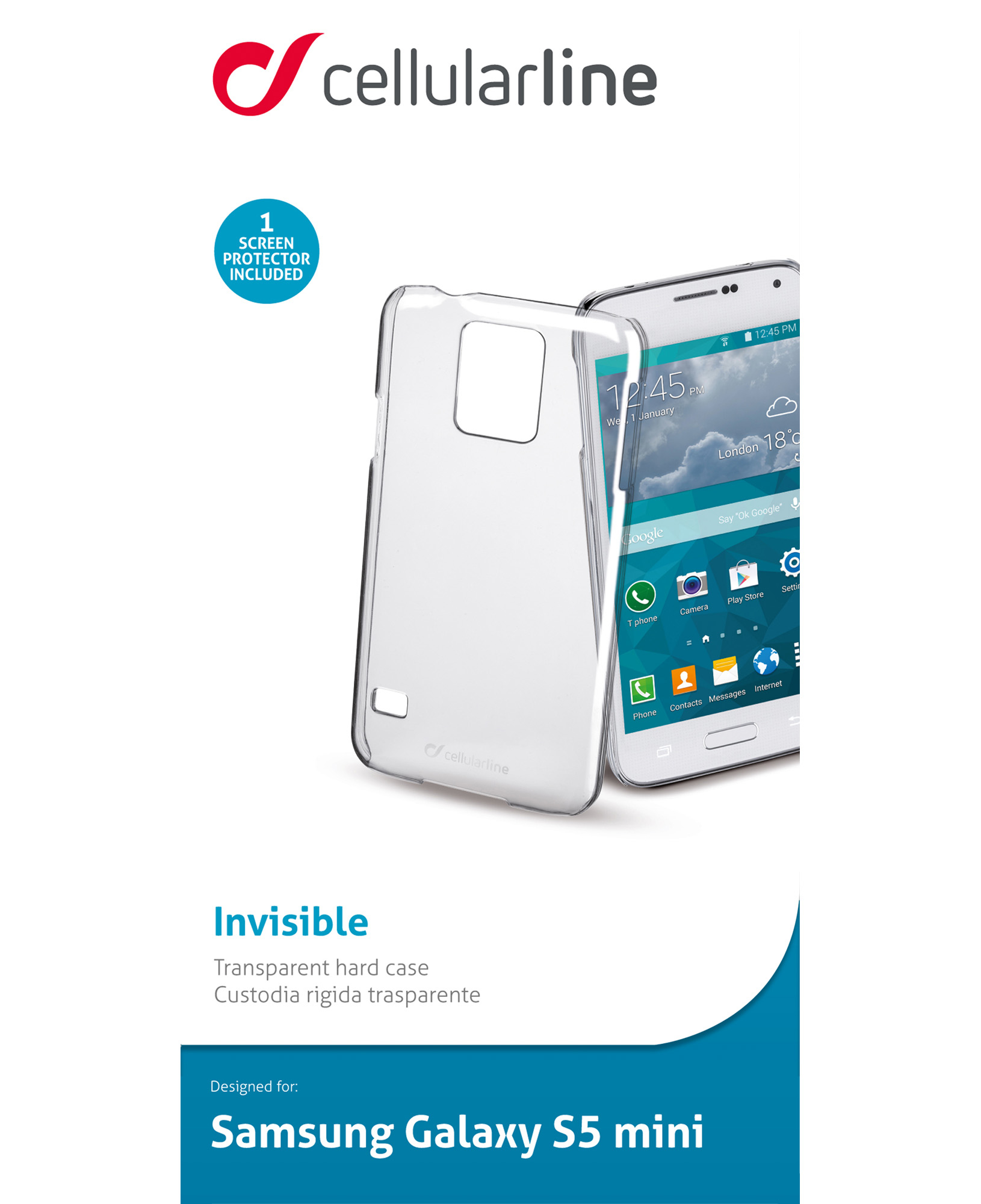 Cellularline Invisible Galaxy S5 Mini- Transparent – image 3