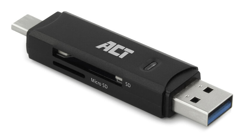ACT USB-C/USB-A 3.0 card reader – image 1