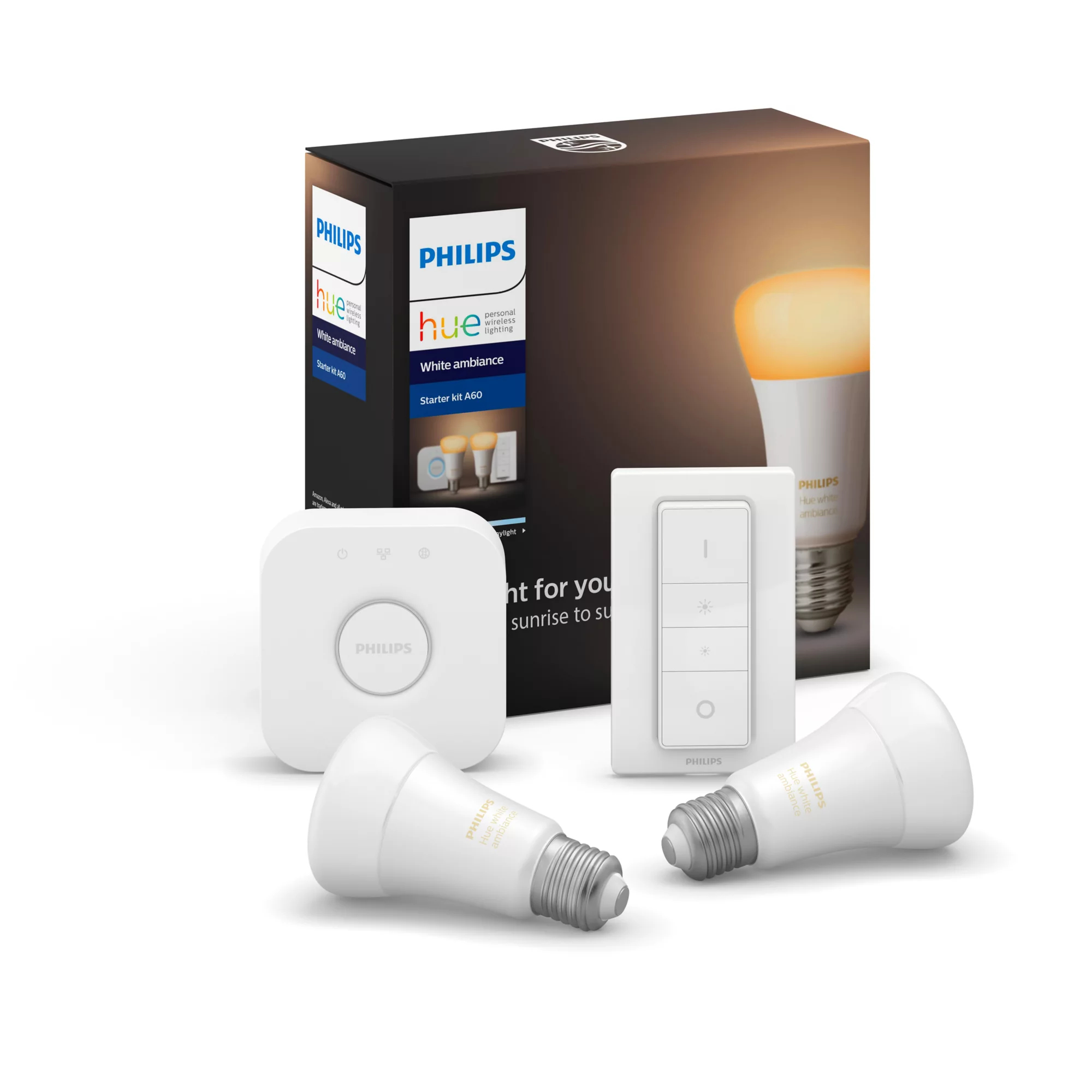Philips Hue White ambience E27 LED Akıllı Aydınlatma Kiti, Bluetooth, Beyaz, 806 lm, 6500K