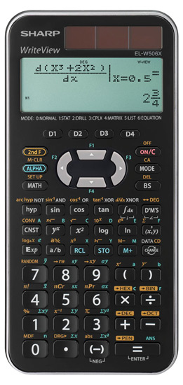 Sharp EL-W506XB-SL calculator Pocket Scientific Black, Silver