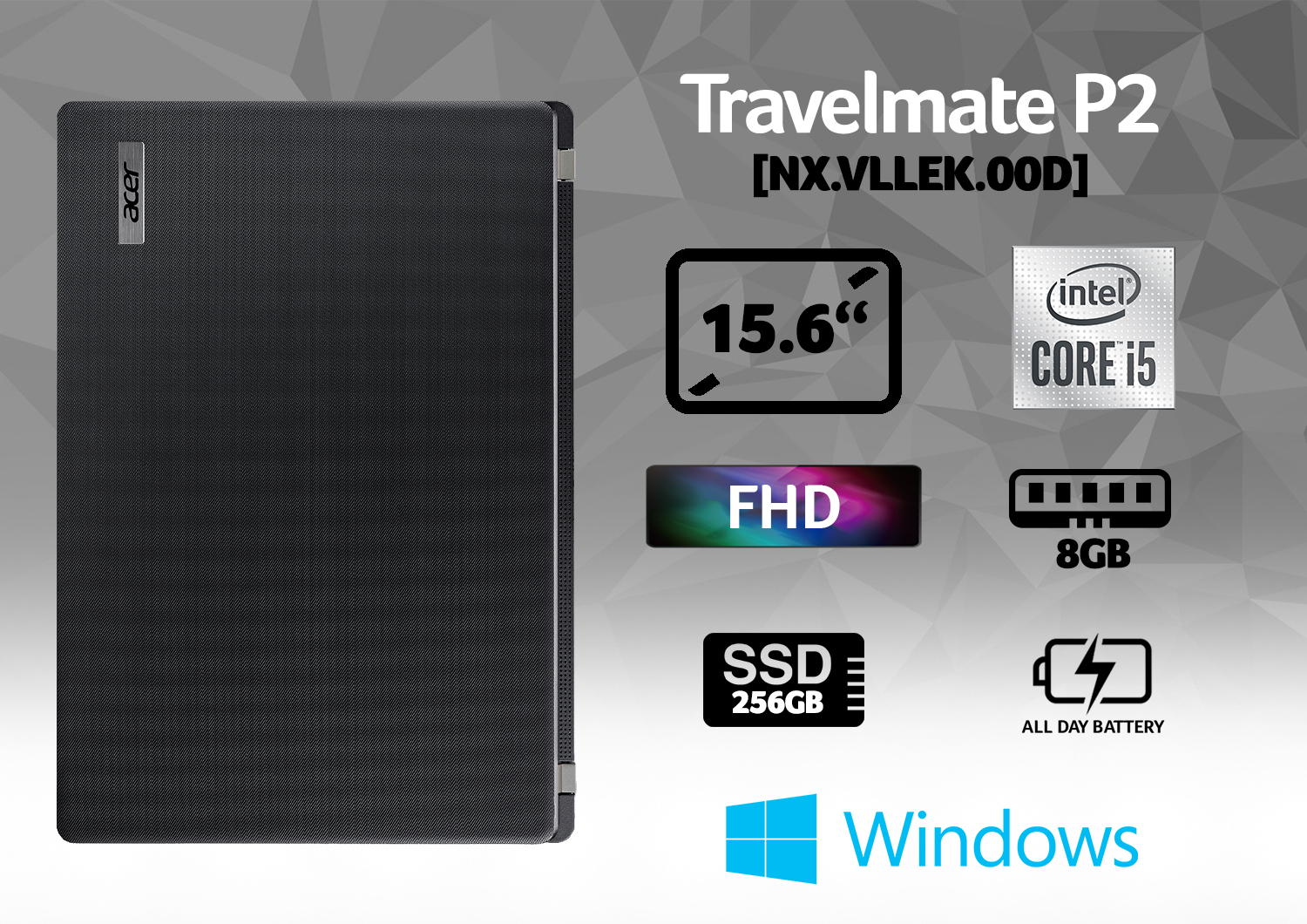 Acer TravelMate P2 P215-52-54YG Intel® Core™ i5 i5-10210U Laptop – image 7