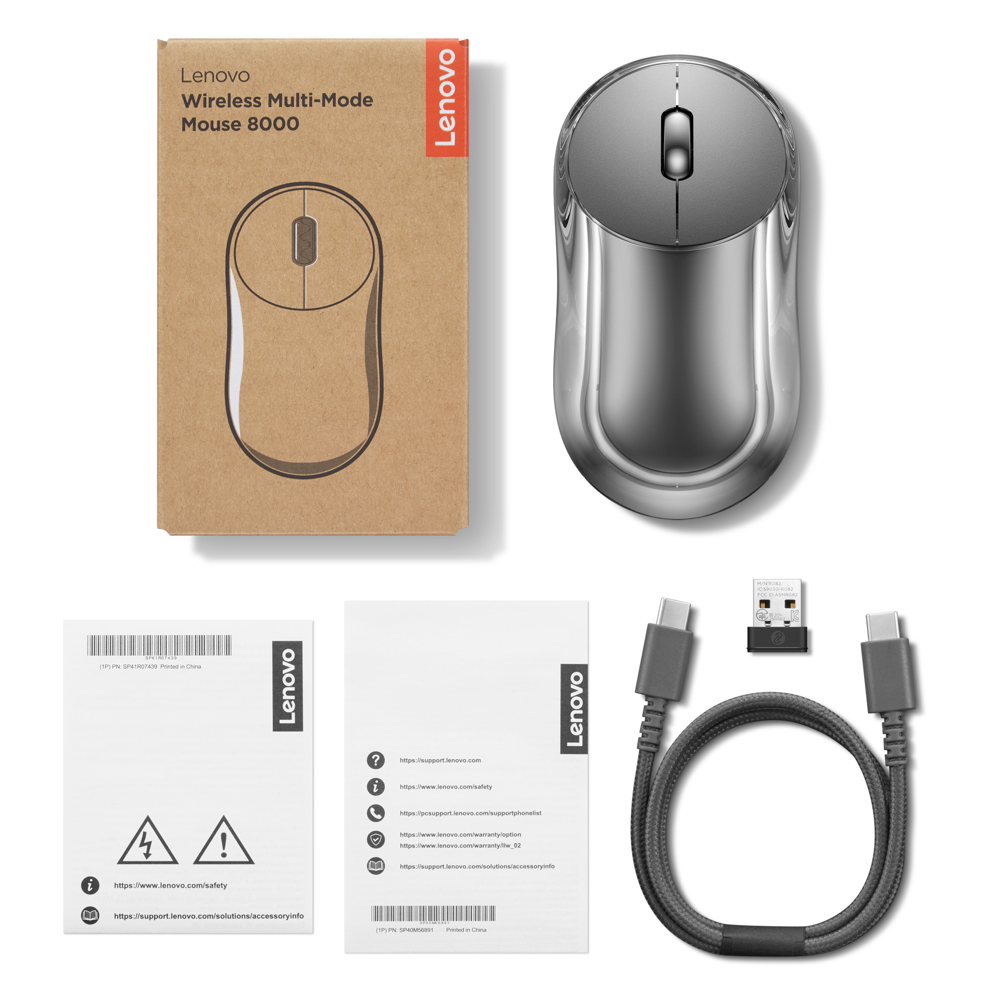 Lenovo 8000 mouse Home Ambidextrous Bluetooth + USB Type-A Optical 4000 DPI – image 8